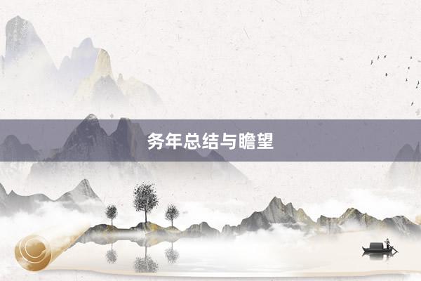 务年总结与瞻望